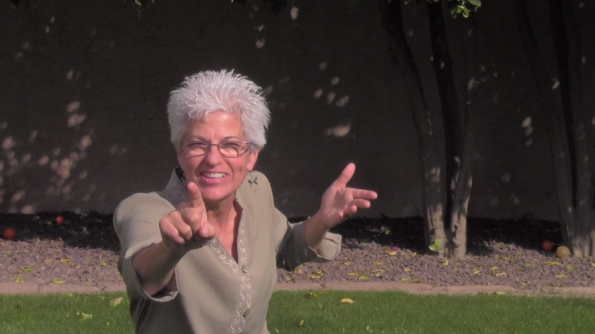 Angel Marie Doing Tai Chi Pose